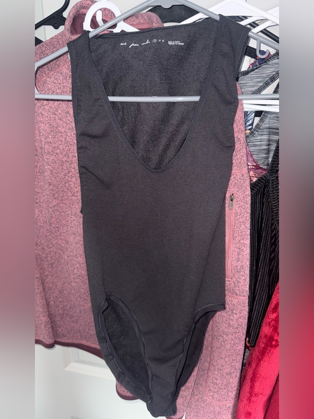 Urban Outfitters Black Scoop-Front Bodysuit